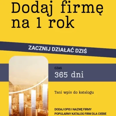 dodaj firmę 1 rok